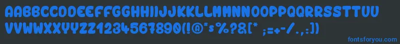 VinegarStroke Font – Blue Fonts on Black Background