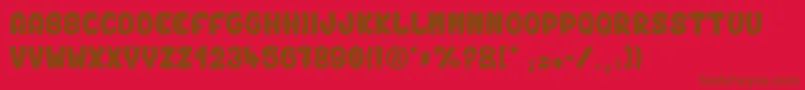 VinegarStroke Font – Brown Fonts on Red Background
