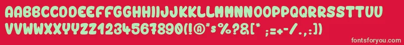 VinegarStroke Font – Green Fonts on Red Background