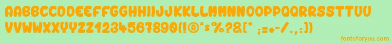 VinegarStroke Font – Orange Fonts on Green Background