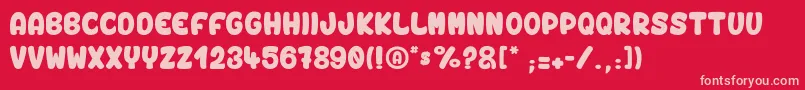 VinegarStroke Font – Pink Fonts on Red Background
