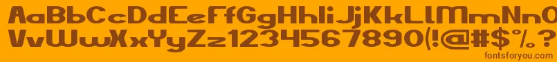 TheKindOfFelling Font – Brown Fonts on Orange Background