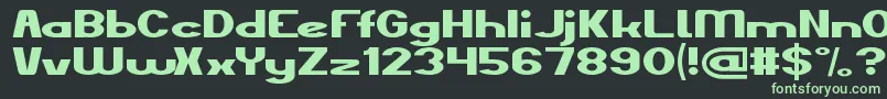 Шрифт TheKindOfFelling – зелёные шрифты на чёрном фоне