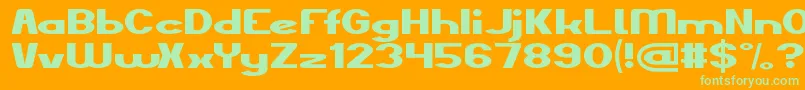 TheKindOfFelling Font – Green Fonts on Orange Background