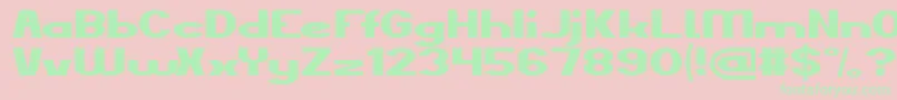 TheKindOfFelling Font – Green Fonts on Pink Background