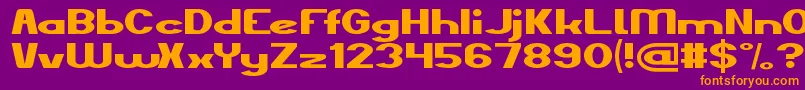 TheKindOfFelling Font – Orange Fonts on Purple Background