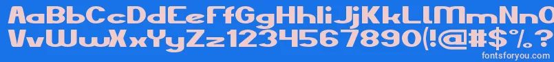 TheKindOfFelling Font – Pink Fonts on Blue Background