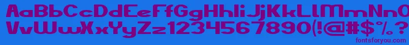 TheKindOfFelling Font – Purple Fonts on Blue Background