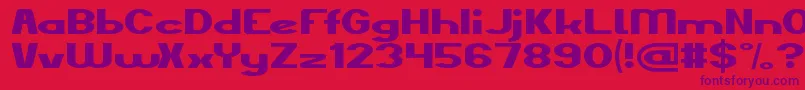 TheKindOfFelling Font – Purple Fonts on Red Background