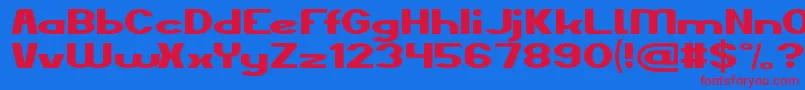 TheKindOfFelling Font – Red Fonts on Blue Background