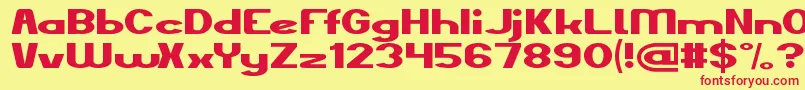 TheKindOfFelling Font – Red Fonts on Yellow Background