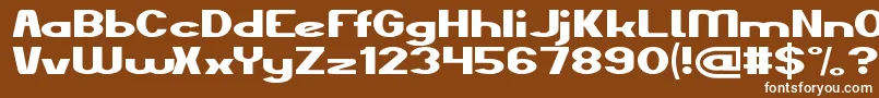Шрифт TheKindOfFelling – белые шрифты на коричневом фоне