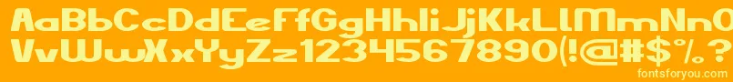 TheKindOfFelling Font – Yellow Fonts on Orange Background