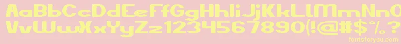 TheKindOfFelling Font – Yellow Fonts on Pink Background