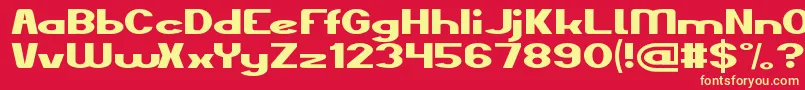 TheKindOfFelling Font – Yellow Fonts on Red Background