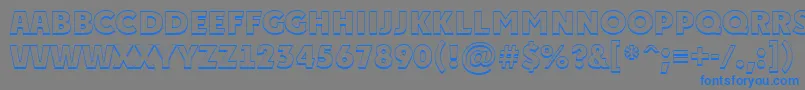 Plakattitul3DExtrabold Font – Blue Fonts on Gray Background