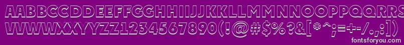 Plakattitul3DExtrabold Font – Green Fonts on Purple Background