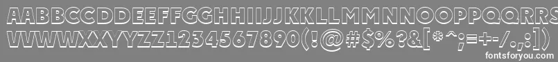 フォントPlakattitul3DExtrabold – 灰色の背景に白い文字