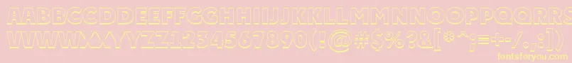 Plakattitul3DExtrabold Font – Yellow Fonts on Pink Background