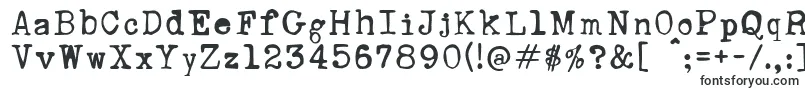 RustyTypewriter-fontti – Alkavat R:lla olevat fontit