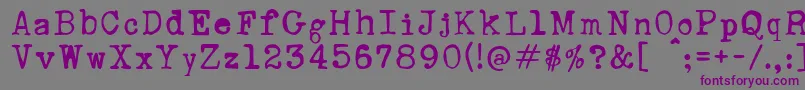 fuente RustyTypewriter – Fuentes Moradas Sobre Fondo Gris