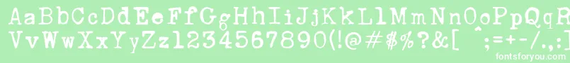 RustyTypewriter Font – White Fonts on Green Background