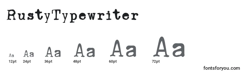 RustyTypewriter (113643) Font Sizes