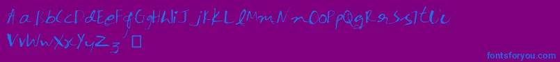 Inkpen-Schriftart – Blaue Schriften auf violettem Hintergrund