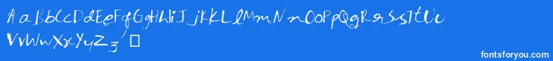 Police Inkpen – polices blanches sur fond bleu