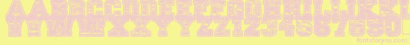 LethalLeague Font – Pink Fonts on Yellow Background