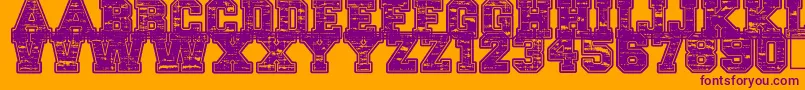 LethalLeague Font – Purple Fonts on Orange Background