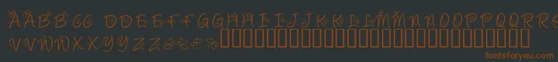 Шрифт KrButterfly – коричневые шрифты на чёрном фоне