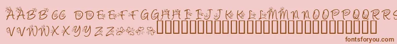 KrButterfly Font – Brown Fonts on Pink Background