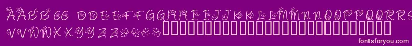 KrButterfly Font – Pink Fonts on Purple Background