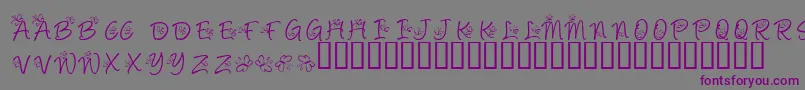 KrButterfly Font – Purple Fonts on Gray Background