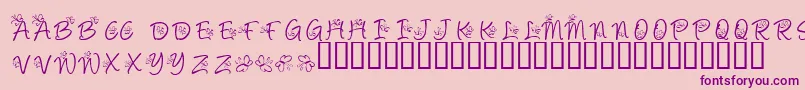 KrButterfly Font – Purple Fonts on Pink Background