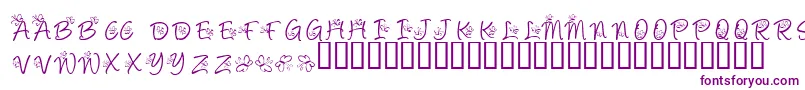 KrButterfly Font – Purple Fonts on White Background