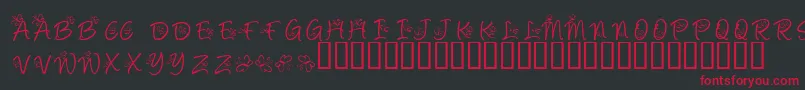 KrButterfly Font – Red Fonts on Black Background