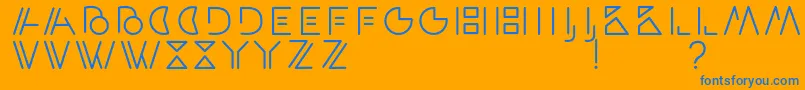 ArtypaRegular Font – Blue Fonts on Orange Background