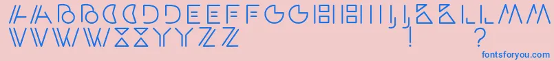 ArtypaRegular Font – Blue Fonts on Pink Background