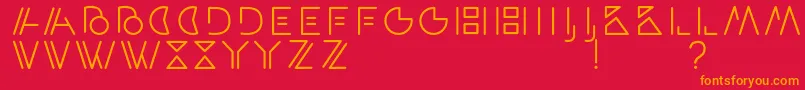 ArtypaRegular-fontti – oranssit fontit punaisella taustalla