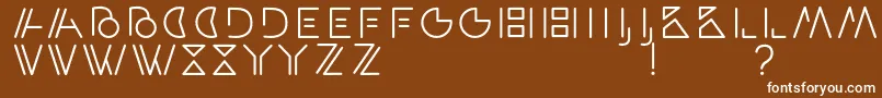 ArtypaRegular-Schriftart – Weiße Schriften auf braunem Hintergrund