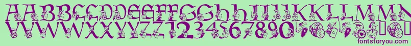 More about LmsWarriorMascot Font LmsWarriorMascot Font – Purple Fonts on Green Background