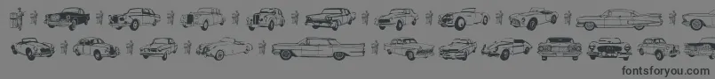 fuente Oldcar – Fuentes Negras Sobre Fondo Gris