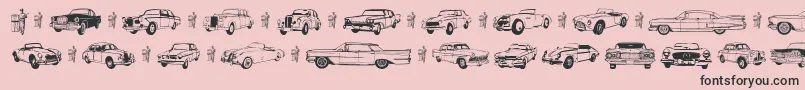 Шрифт Oldcar – чёрные шрифты на розовом фоне