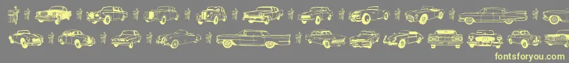Oldcar Font – Yellow Fonts on Gray Background