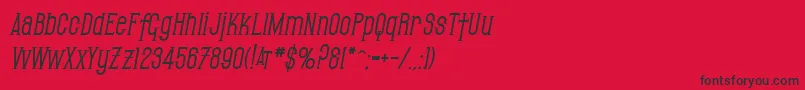 SfGothicanBoldOblique Font – Black Fonts on Red Background