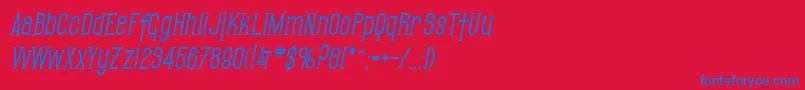 SfGothicanBoldOblique Font – Blue Fonts on Red Background