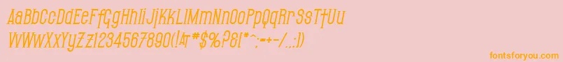 SfGothicanBoldOblique Font – Orange Fonts on Pink Background