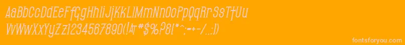 SfGothicanBoldOblique-Schriftart – Rosa Schriften auf orangefarbenem Hintergrund